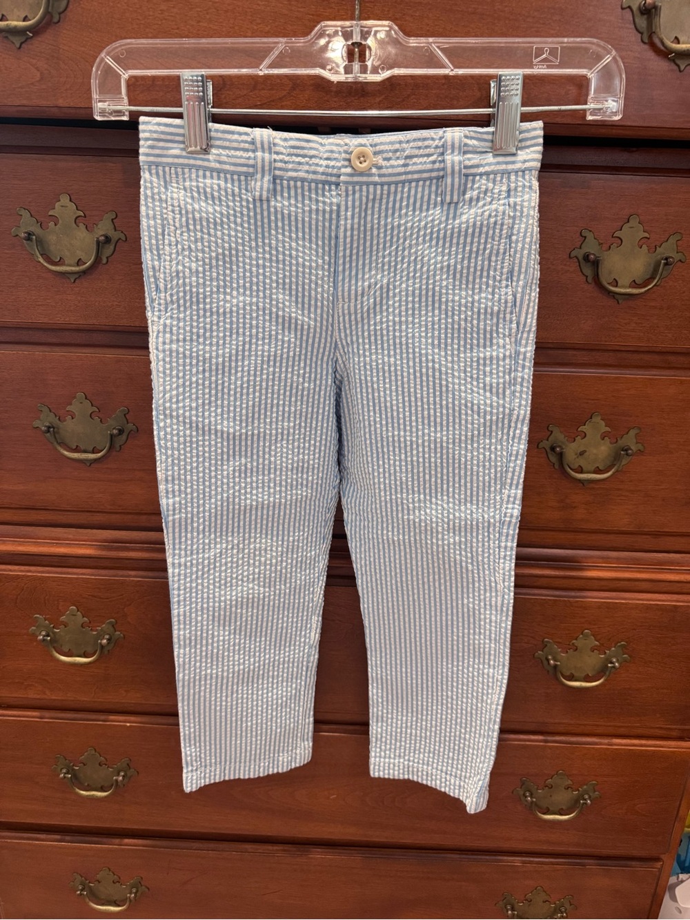 Vineyard Vines Light Blue & White Seersucker Chinos size 4T